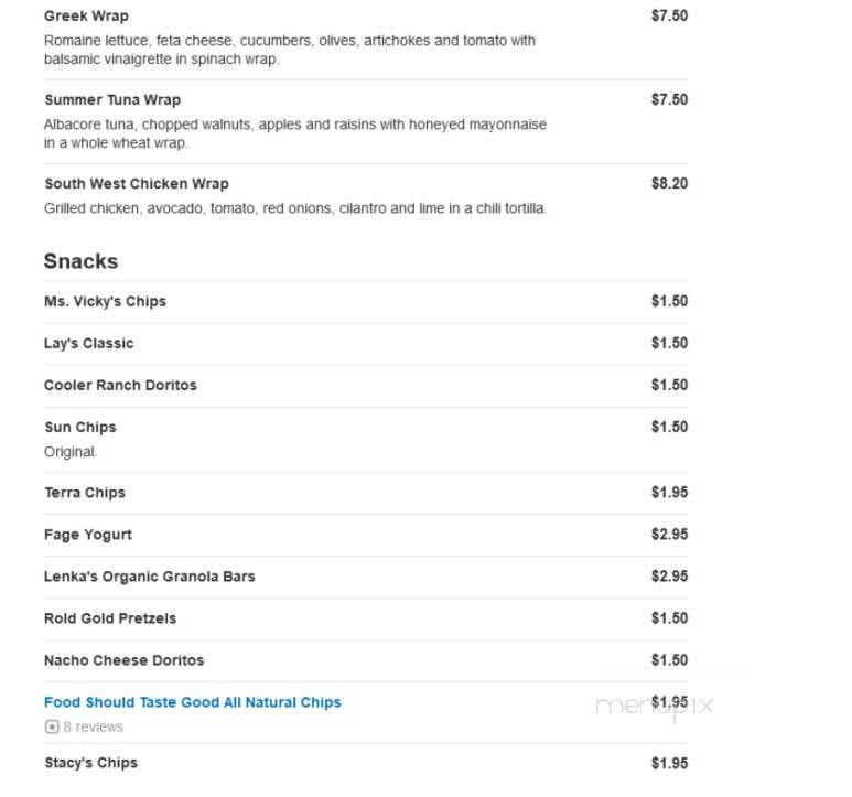 Ashby's - New York, NY menu_pic