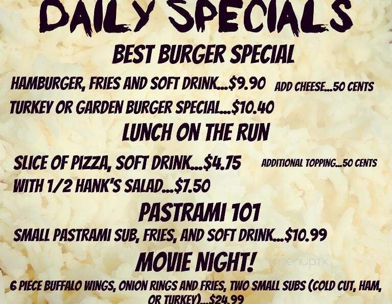 Hank's Pizza - Playa Del Rey, CA menu_pic