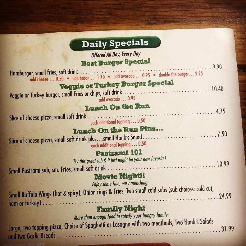 Hank's Pizza - Playa Del Rey, CA menu_pic