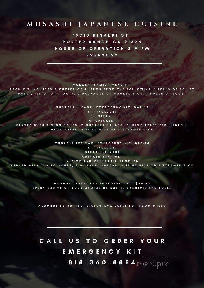 Musashi - Porter Ranch, CA menu_pic