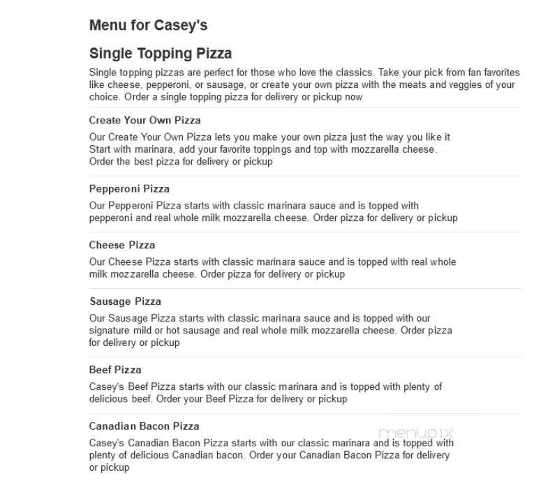 Caseys Carry Out Pizza - Boone, IA