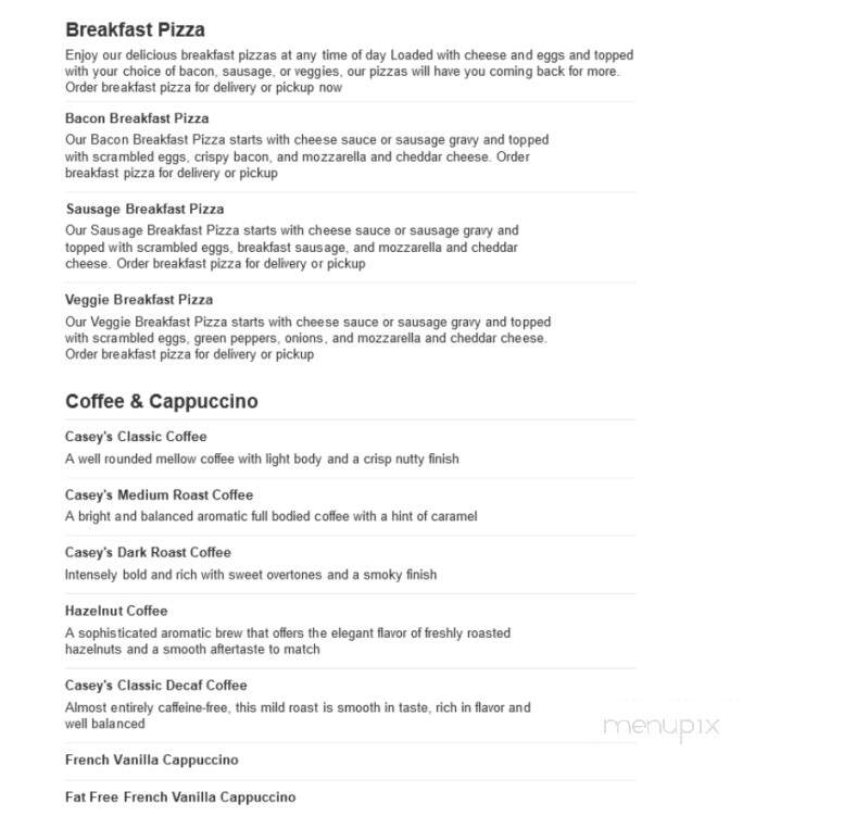 Caseys Carry Out Pizza - Boone, IA menu_pic