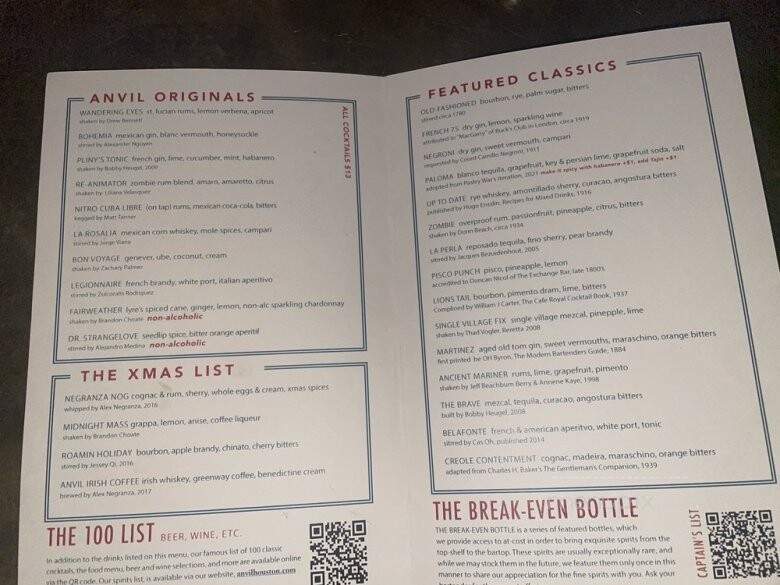 Anvil - Houston, TX menu_pic