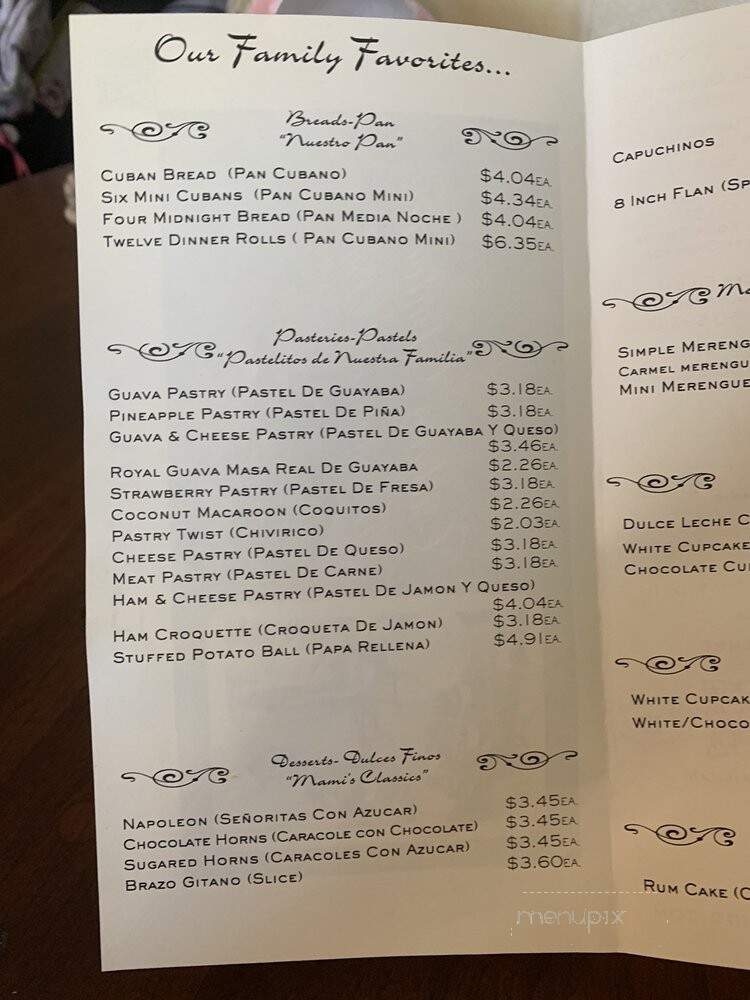 International Bakery- Cuban Dulceria - Carrollton, TX menu_pic