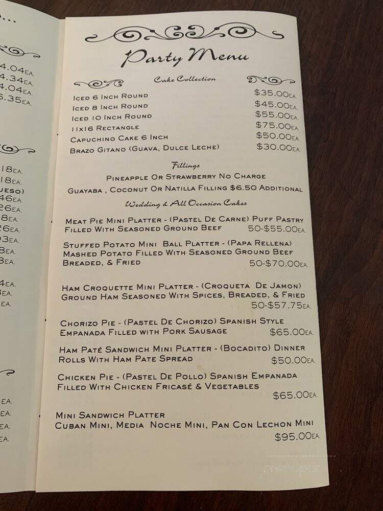 International Bakery- Cuban Dulceria - Carrollton, TX menu_pic