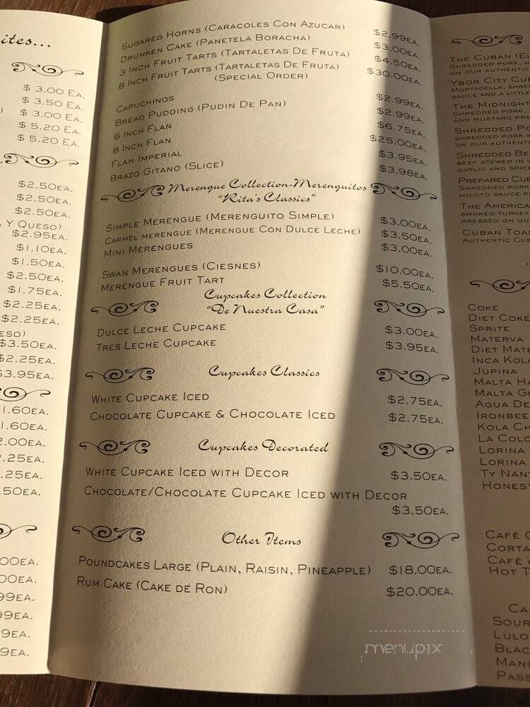 International Bakery- Cuban Dulceria - Carrollton, TX menu_pic