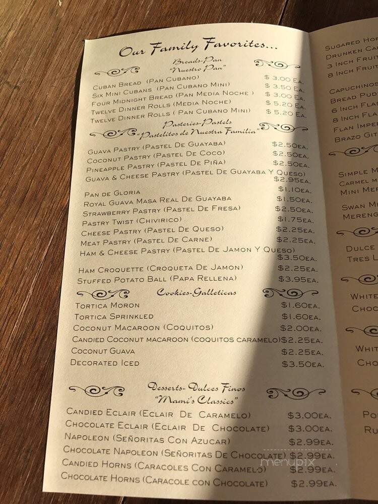 International Bakery- Cuban Dulceria - Carrollton, TX menu_pic