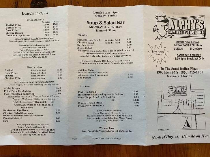 Alphy's - Navarre, FL menu_pic