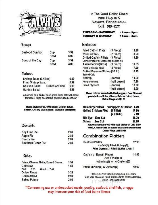 Alphy's - Navarre, FL menu_pic