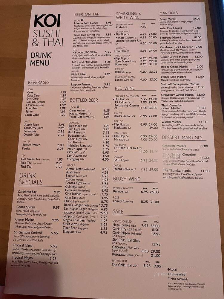 Koi Sushi Thai - Franklin, TN