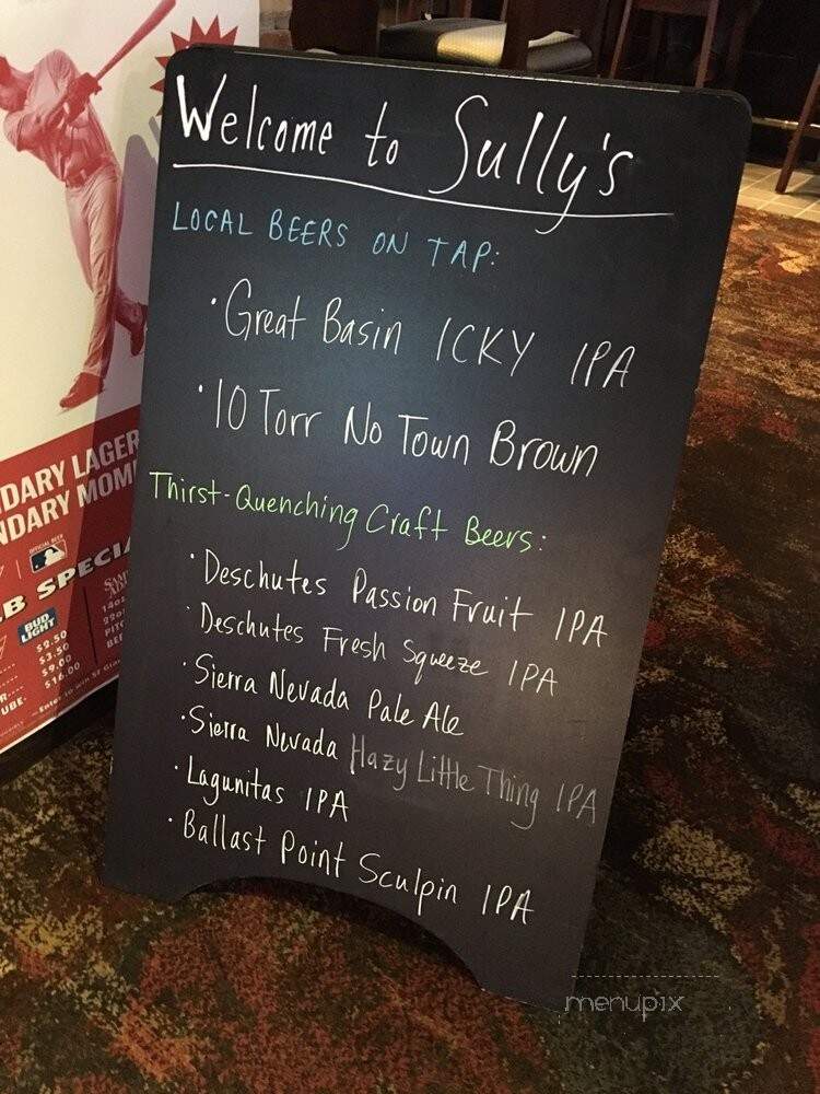 Sully's Sports Bar & Grill at Tamarack Junction Casino - Reno, NV menu_pic
