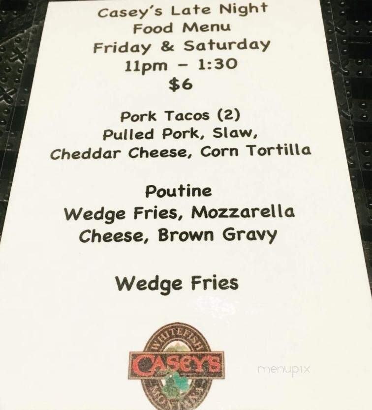 Casey's - Whitefish, MT menu_pic