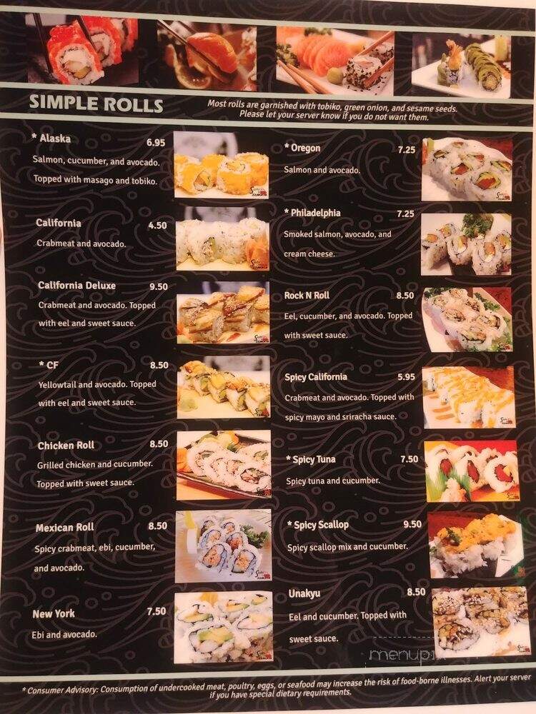 Sushi Hook - Sacramento, CA menu_pic