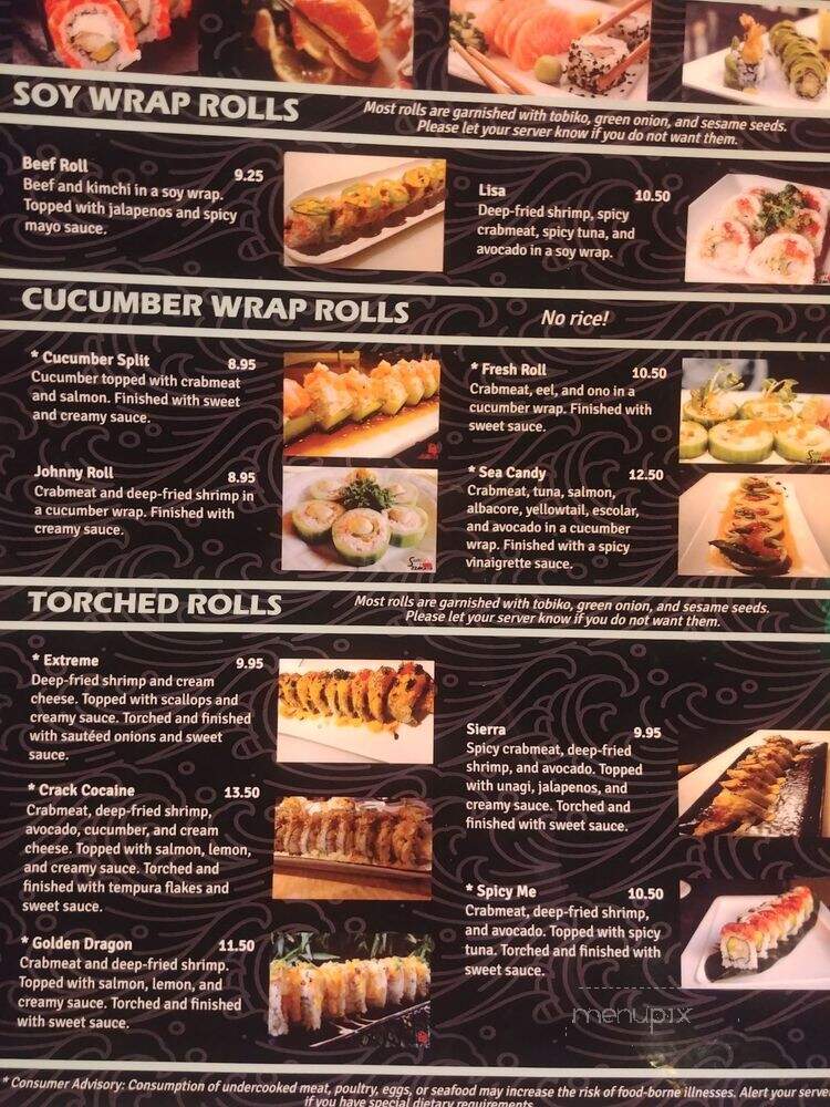 Sushi Hook - Sacramento, CA menu_pic