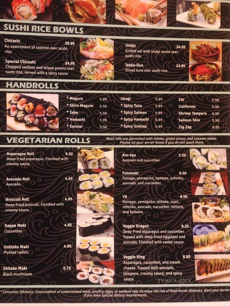 Sushi Hook - Sacramento, CA menu_pic