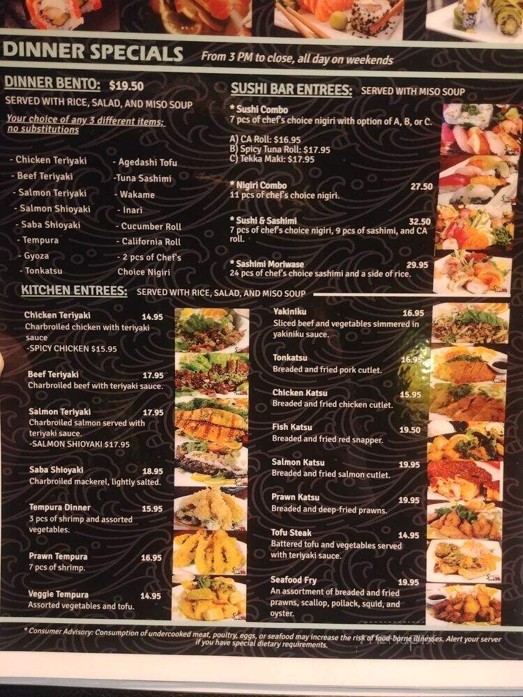 Sushi Hook - Sacramento, CA menu_pic