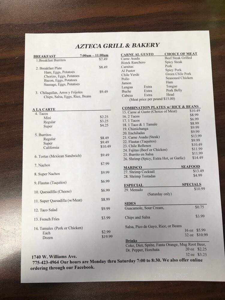 Panaderia Azteca Bakery - Fallon, NV