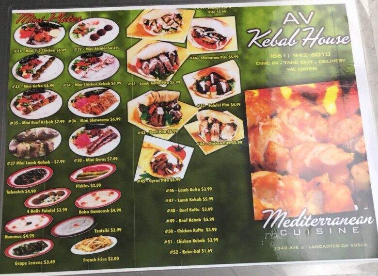 AV Kabob - Lancaster, CA menu_pic
