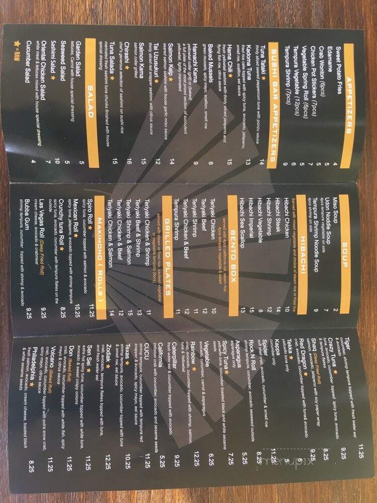 Hibachi - Kingsburg, CA menu_pic