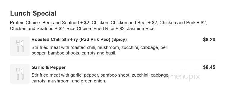Thai Garden Cafe - Cleburne, TX menu_pic