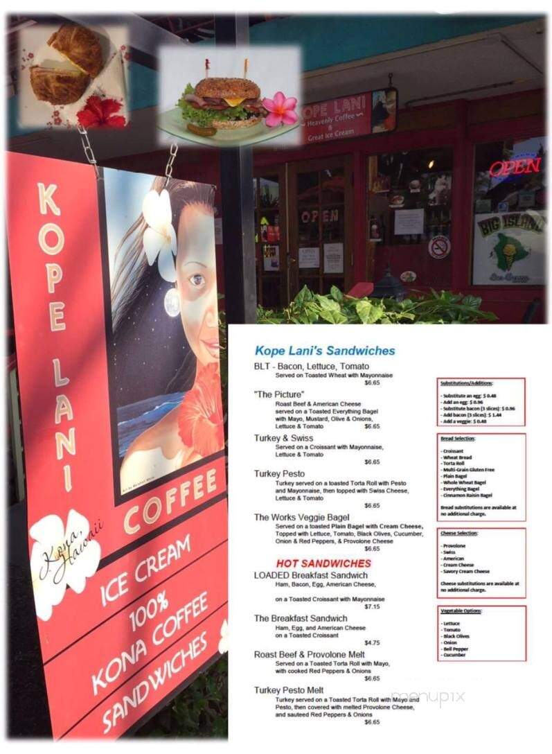 Kope Lani - Kailua Kona, HI menu_pic