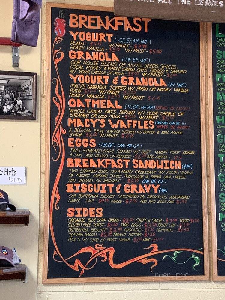 Macy's European Coffee House - Flagstaff, AZ menu_pic