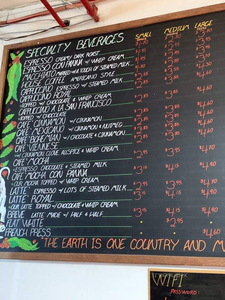 Macy's European Coffee House - Flagstaff, AZ menu_pic