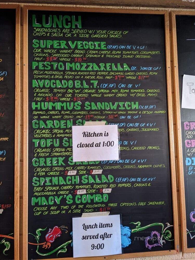 Macy's European Coffee House - Flagstaff, AZ menu_pic