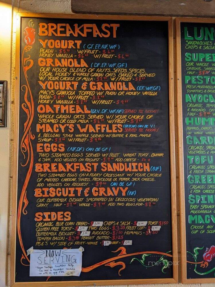 Macy's European Coffee House - Flagstaff, AZ menu_pic