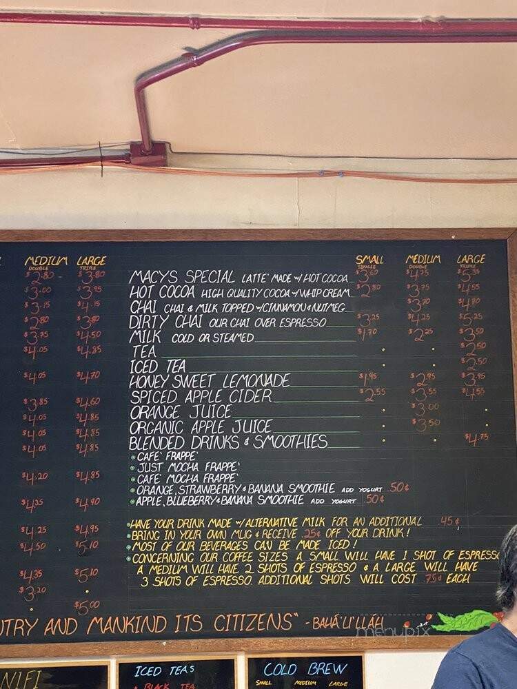 Macy's European Coffee House - Flagstaff, AZ menu_pic