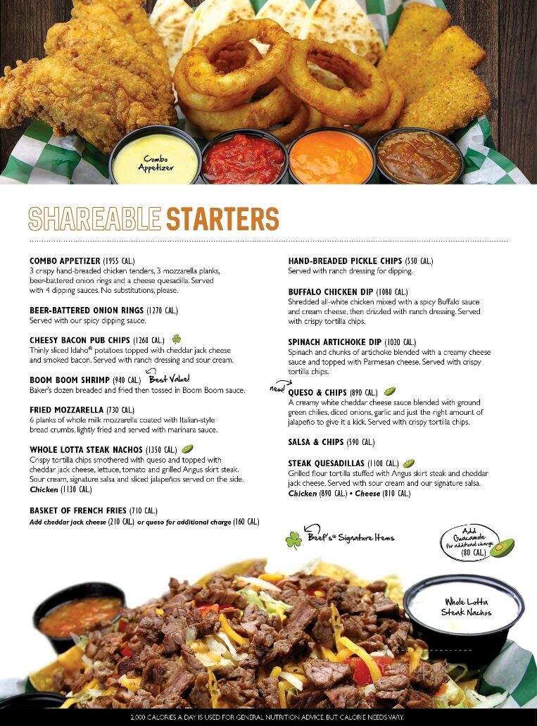 Beef O Brady's Of Defuniak Spg - Defuniak Springs, FL menu_pic
