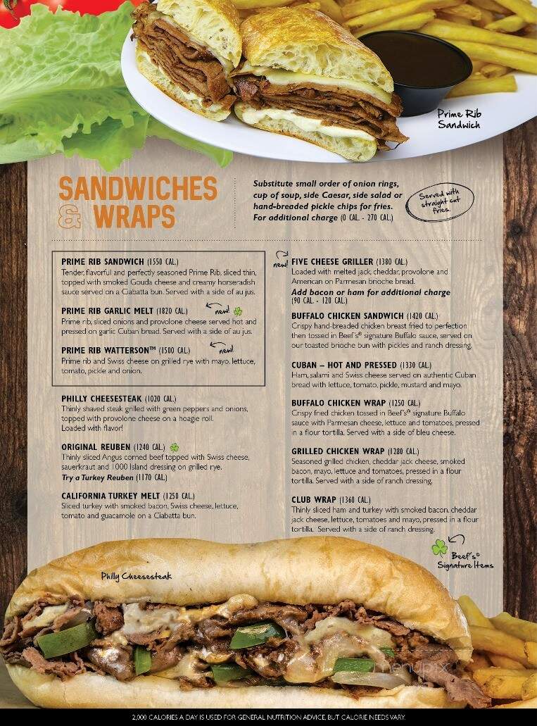 Beef O Brady's Of Defuniak Spg - Defuniak Springs, FL menu_pic