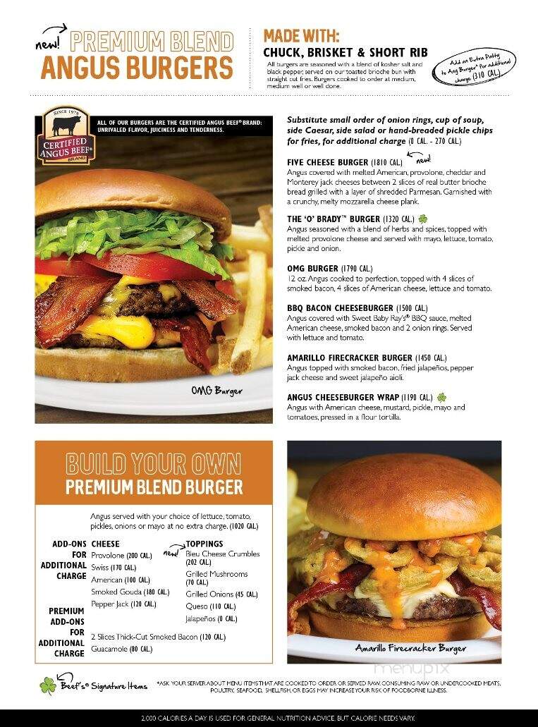 Beef O Brady's Of Defuniak Spg - Defuniak Springs, FL menu_pic