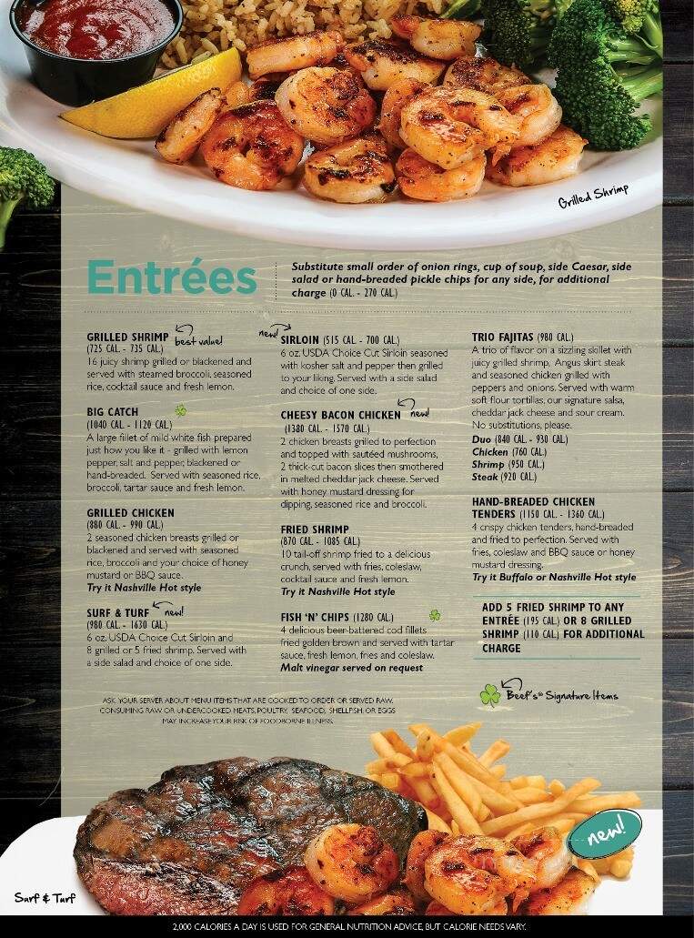 Beef O Brady's Of Defuniak Spg - Defuniak Springs, FL menu_pic
