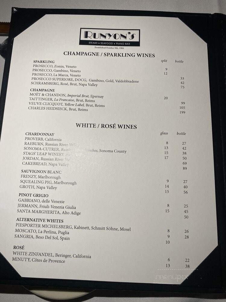 Runyon's - Coral Springs, FL menu_pic
