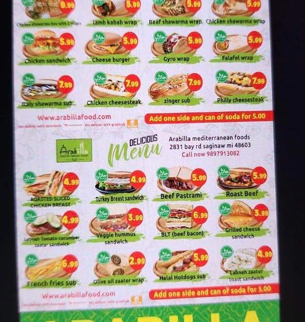 Yasmeen's Mediterranean Foods - Saginaw, MI menu_pic