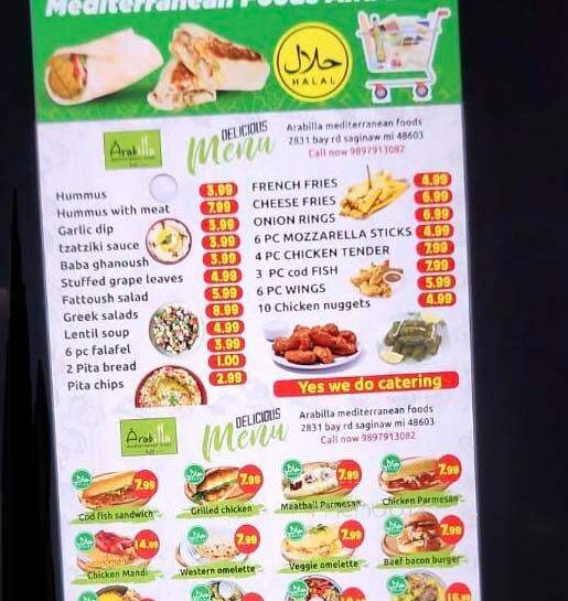 Yasmeen's Mediterranean Foods - Saginaw, MI menu_pic