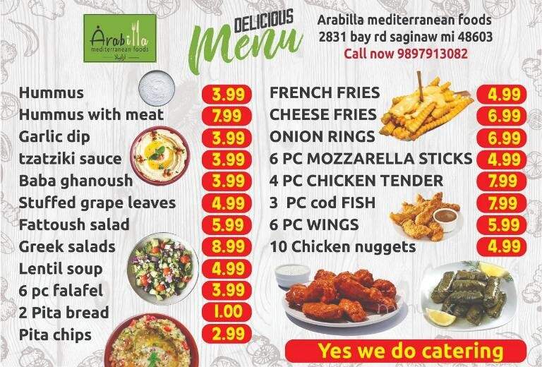 Yasmeen's Mediterranean Foods - Saginaw, MI menu_pic