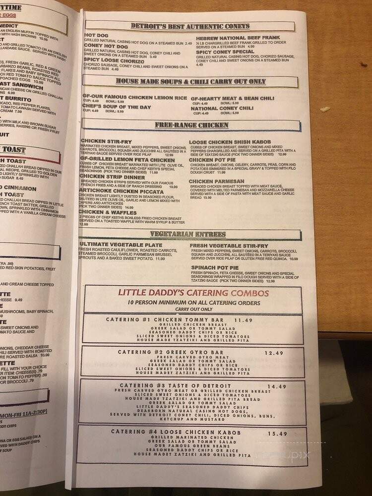 Little Daddy's - Bloomfield Hills, MI menu_pic