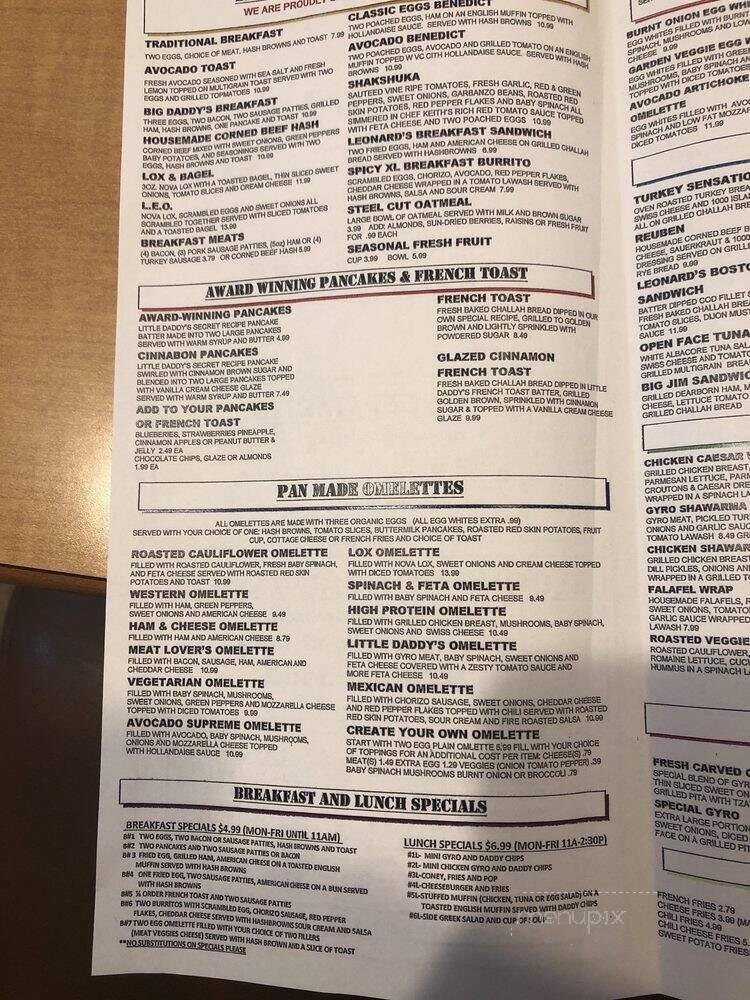 Little Daddy's - Bloomfield Hills, MI menu_pic