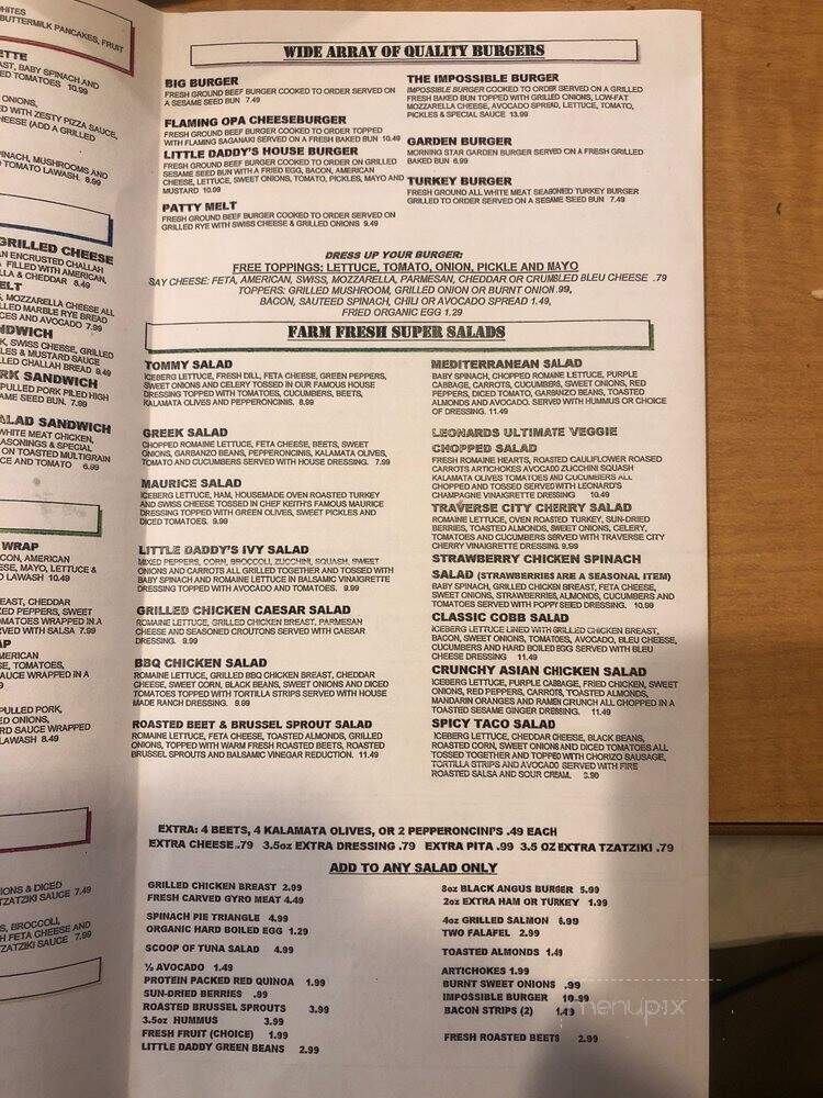 Little Daddy's - Bloomfield Hills, MI menu_pic
