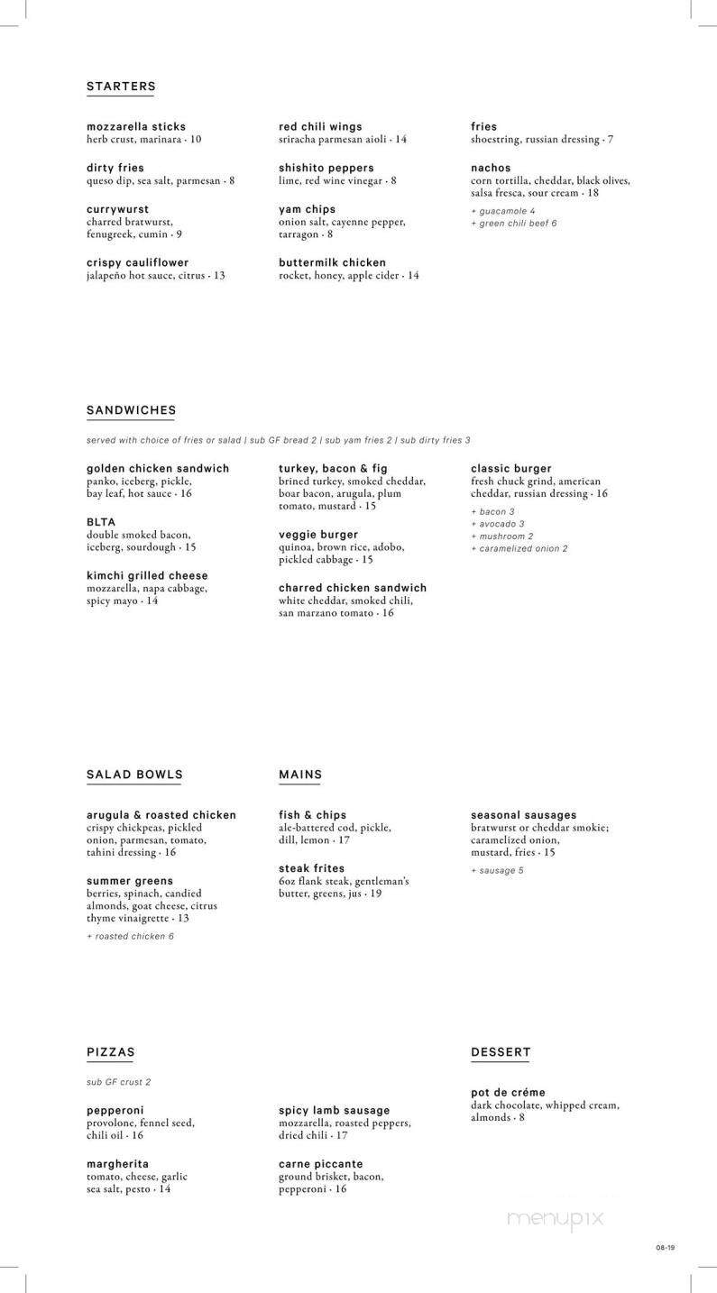 Library Square Public House - Vancouver, BC menu_pic