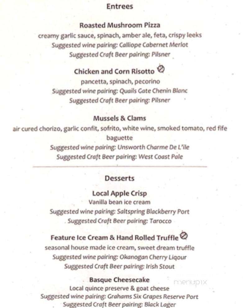 Spinnakers Brewpub & Guest House Restaurant - Victoria, BC menu_pic