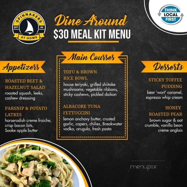 Spinnakers Brewpub & Guest House Restaurant - Victoria, BC menu_pic