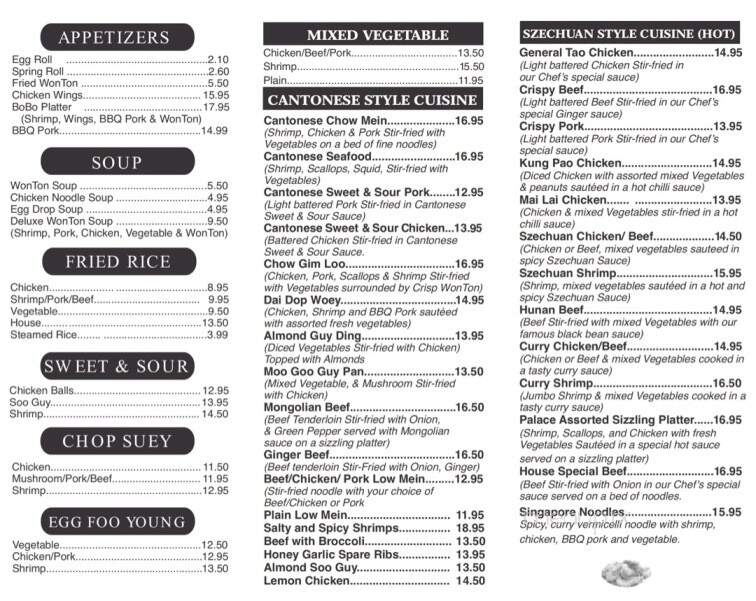 Tai-Hong Restaurant - Gander, NL menu_pic