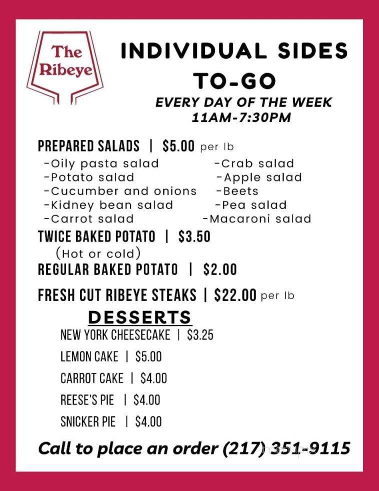 Ribeye - Champaign, IL menu_pic