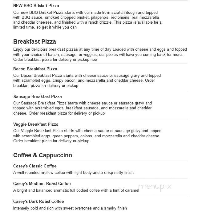 Casey's General Store - Westville, IL menu_pic