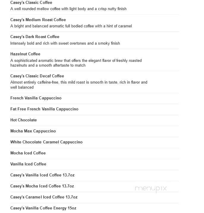Casey's General Store - Westville, IL menu_pic