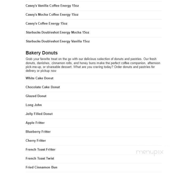 Casey's General Store - Westville, IL menu_pic