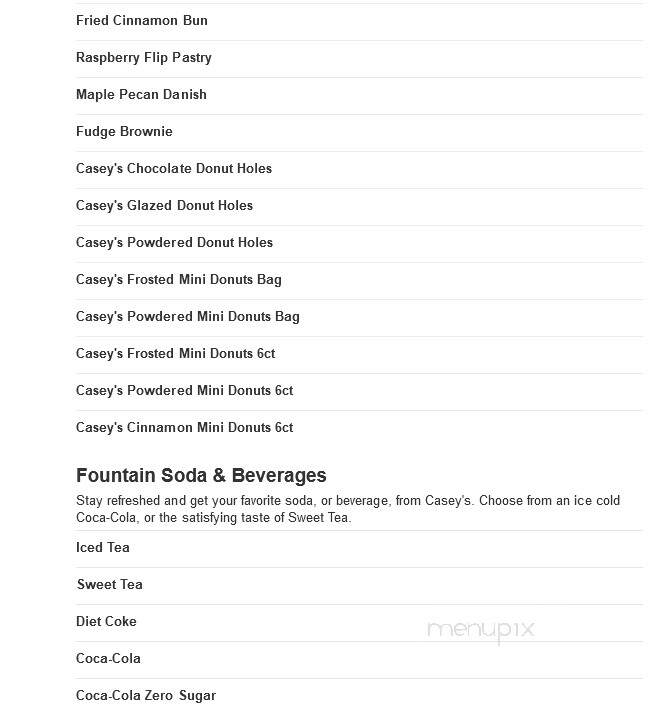 Casey's General Store - Westville, IL menu_pic